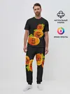 Мужская пижама с брюками / Хэллоуин смешные тыквы
