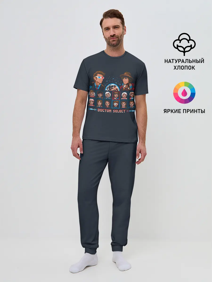 Мужская пижама с брюками / Доктор Кто 8 бит