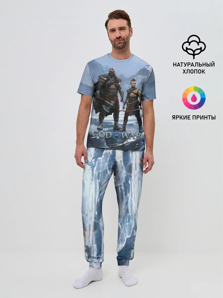 Мужская пижама с брюками / Кратос и Атрей Рагнарек