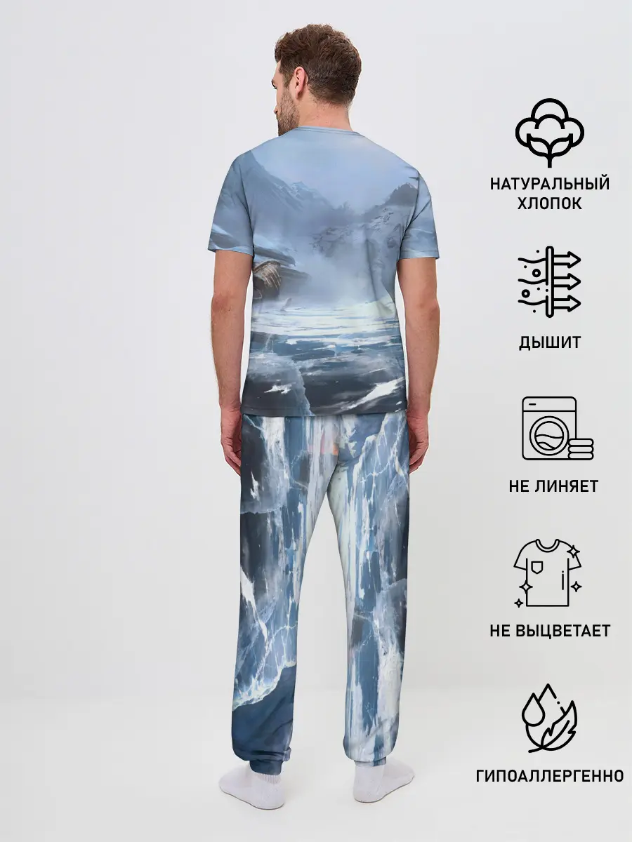 Мужская пижама с брюками / Кратос и Атрей Рагнарек