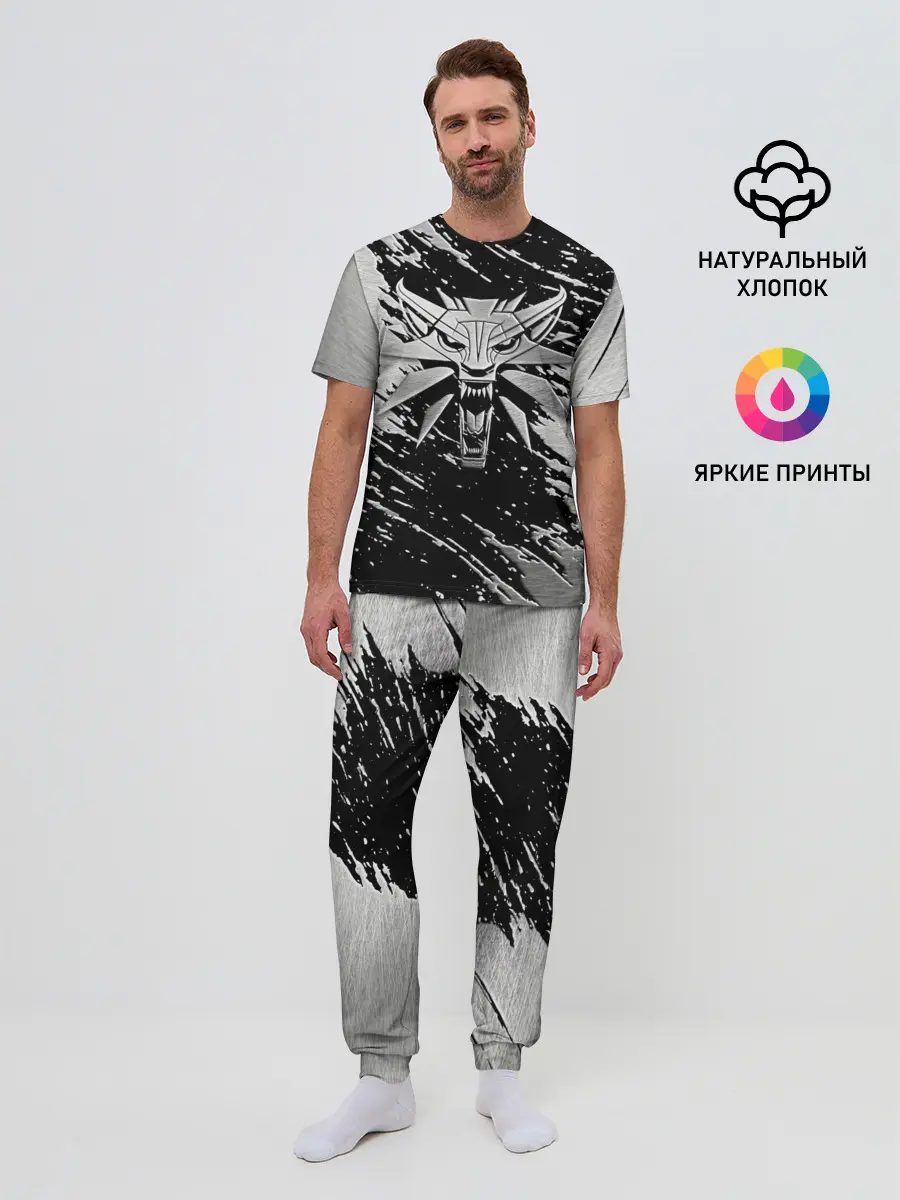 Мужская пижама с брюками / THE WITCHER LOGO STEEL