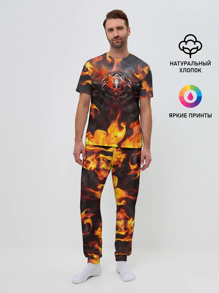 Мужская пижама с брюками / FIRE GEARS OF WAR | ПОСТЕР В ОГНЕ