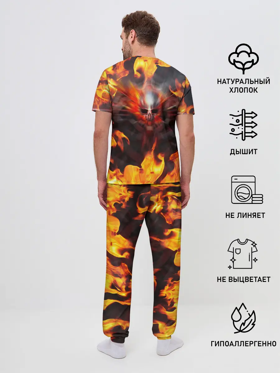 Мужская пижама с брюками / FIRE GEARS OF WAR | ПОСТЕР В ОГНЕ