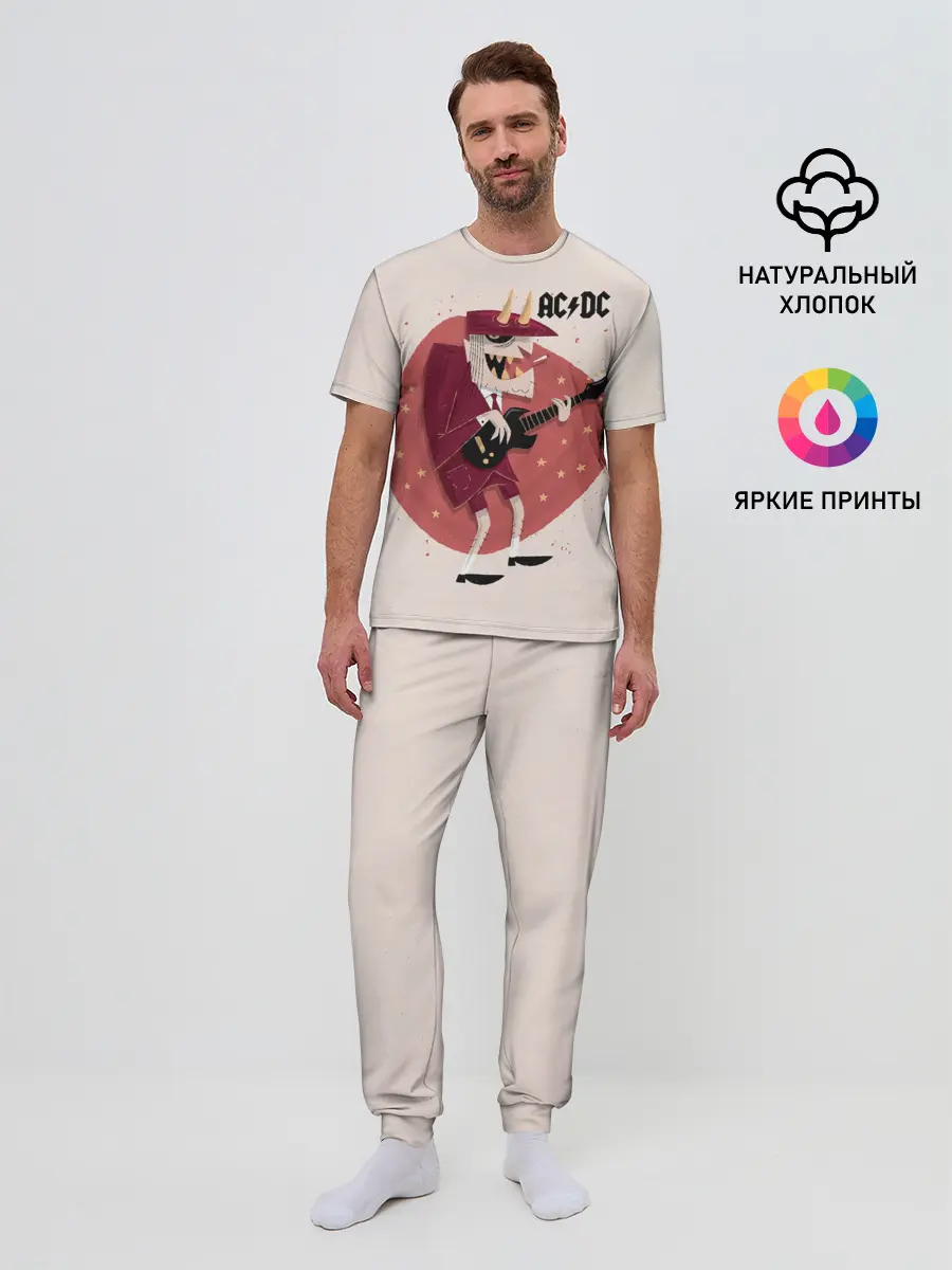 Мужская пижама с брюками / Ангус Янг AC/DC