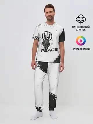 Мужская пижама с брюками / Peace | Мир