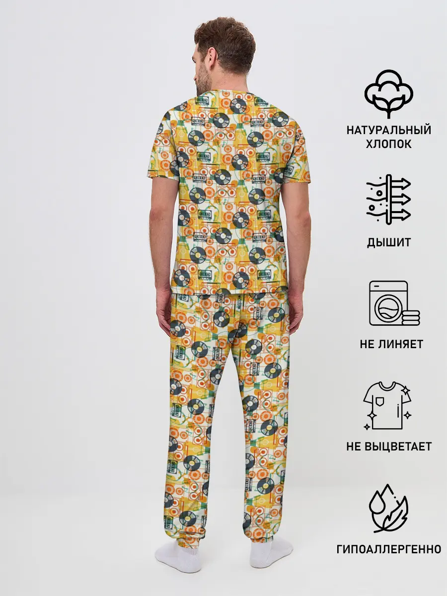 Мужская пижама с брюками / Музыка