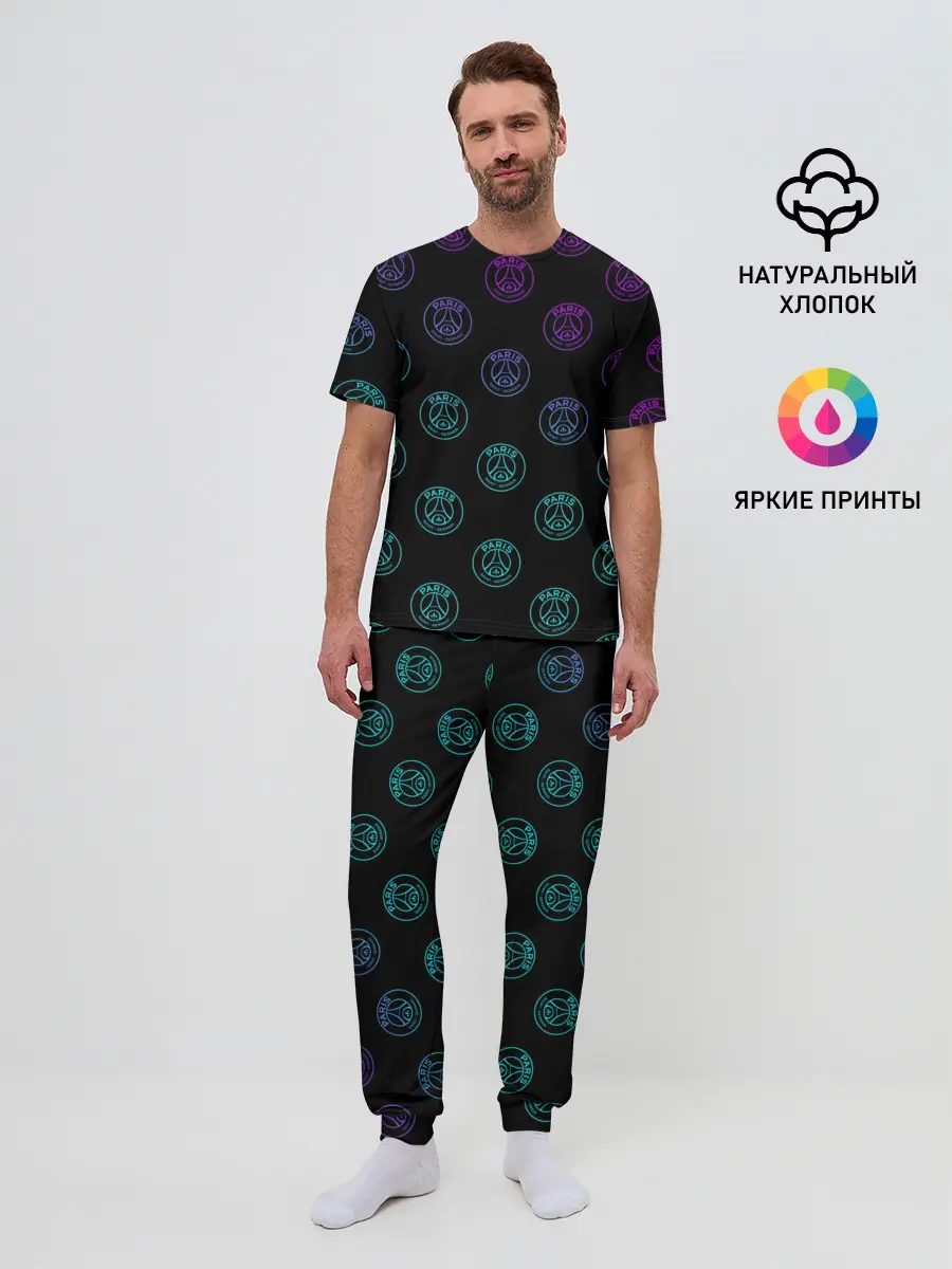 Мужская пижама с брюками / PSG NEON | ПСЖ НЕОН
