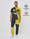 Мужская пижама с брюками / Yellow and Black Emoji