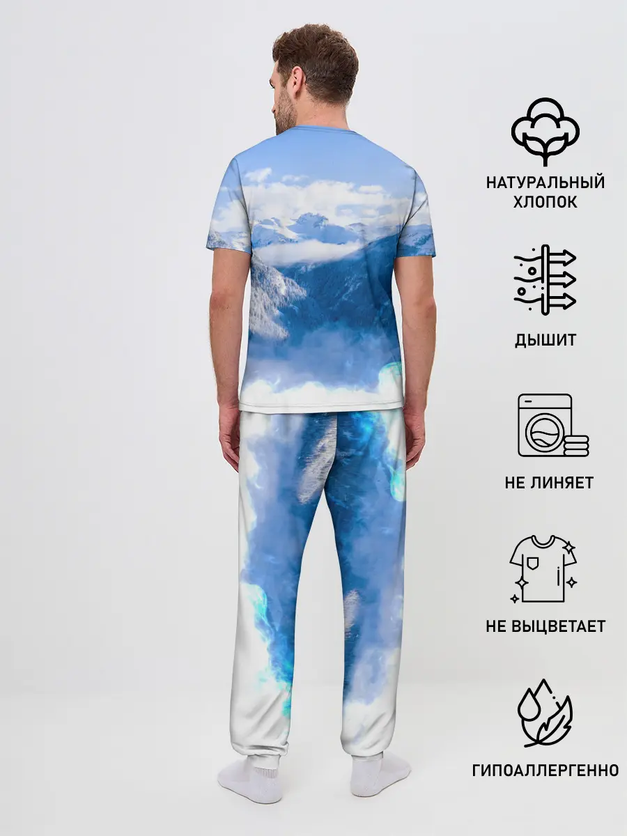 Мужская пижама с брюками / Печать Велеса | Волчья лапа