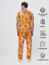 Мужская пижама с брюками / Огненные разводы лавы