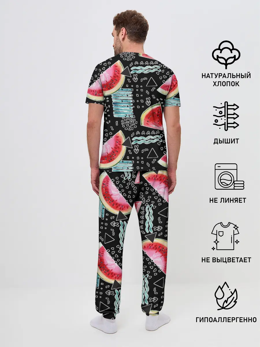 Мужская пижама с брюками / сладкий арбуз