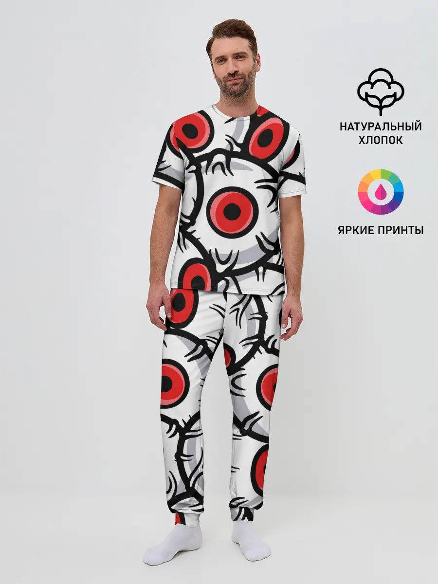 Мужская пижама с брюками / ГЛАЗА ЗЛОДЕЯ | RED EYES
