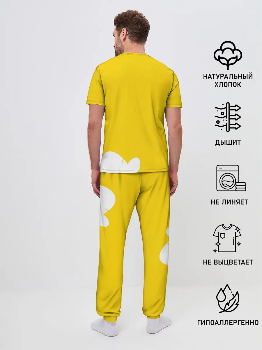 Мужская пижама с брюками / Yellow egg. Oto Ai