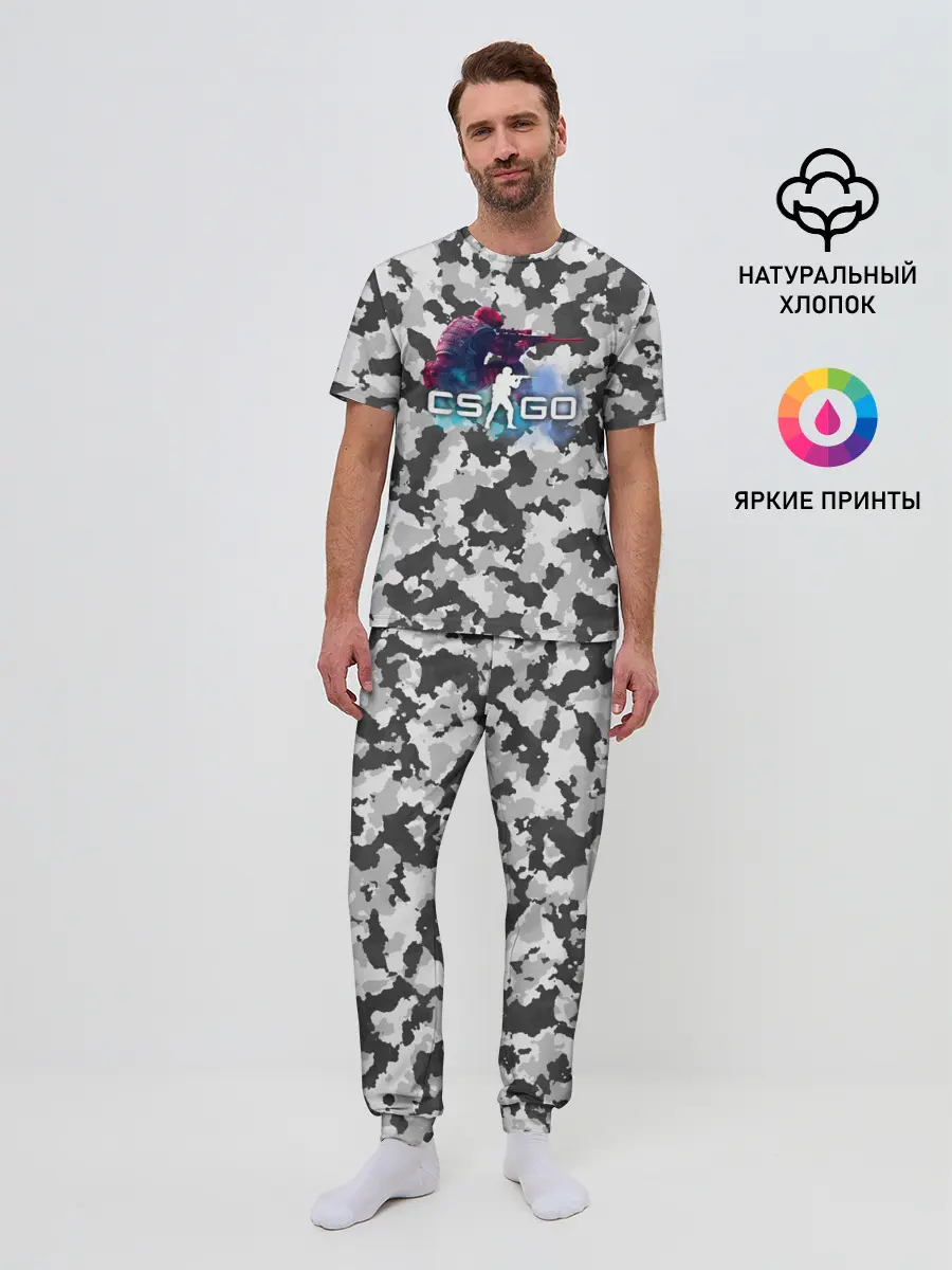 Мужская пижама с брюками / Хэдшoт-CS:GO