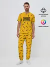 Мужская пижама с брюками / PUBG АВТОМАТЫ ПАТТЕРН ЖЁЛТЫЙ