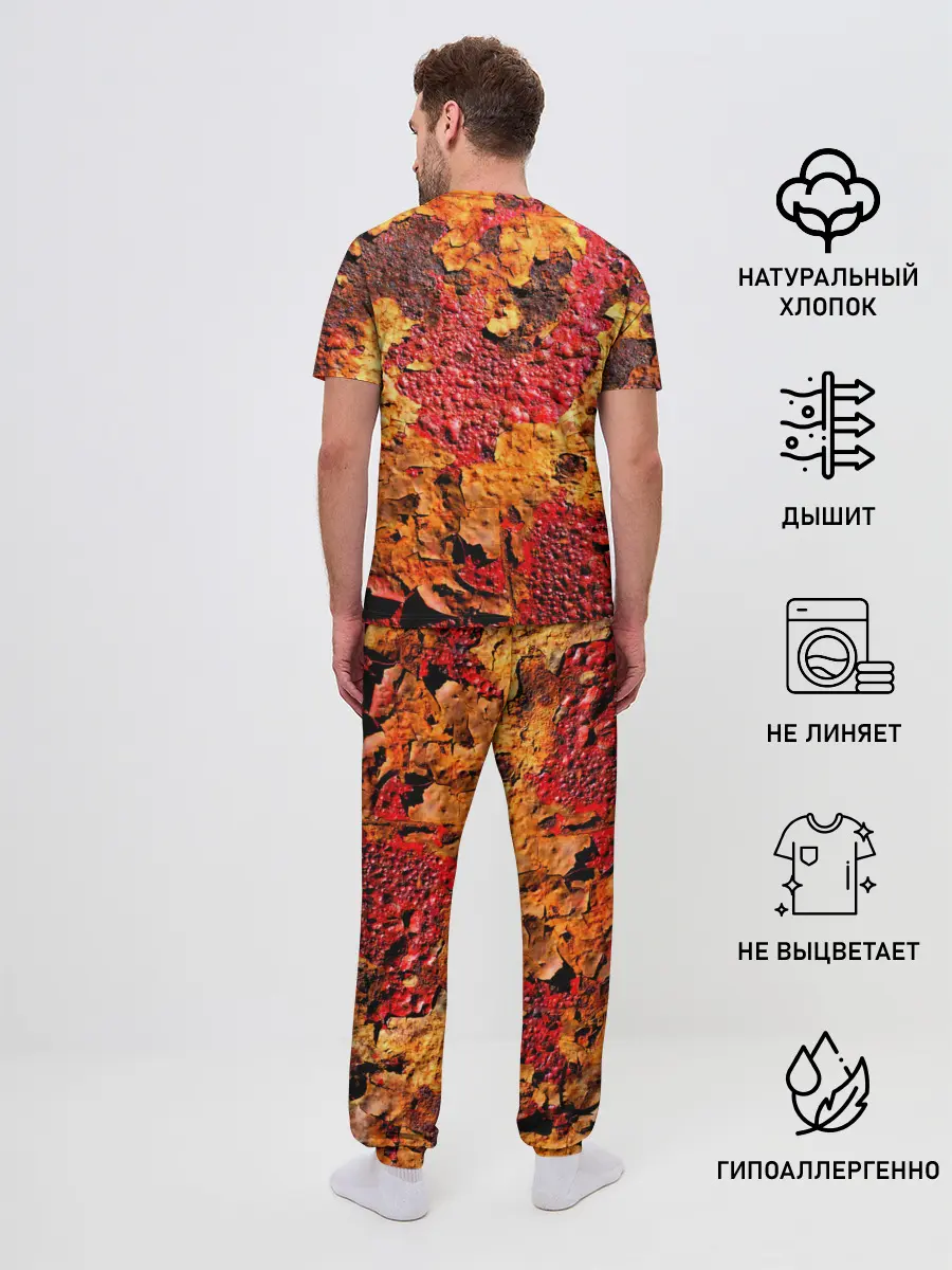 Мужская пижама с брюками / Живопись коррозии металла