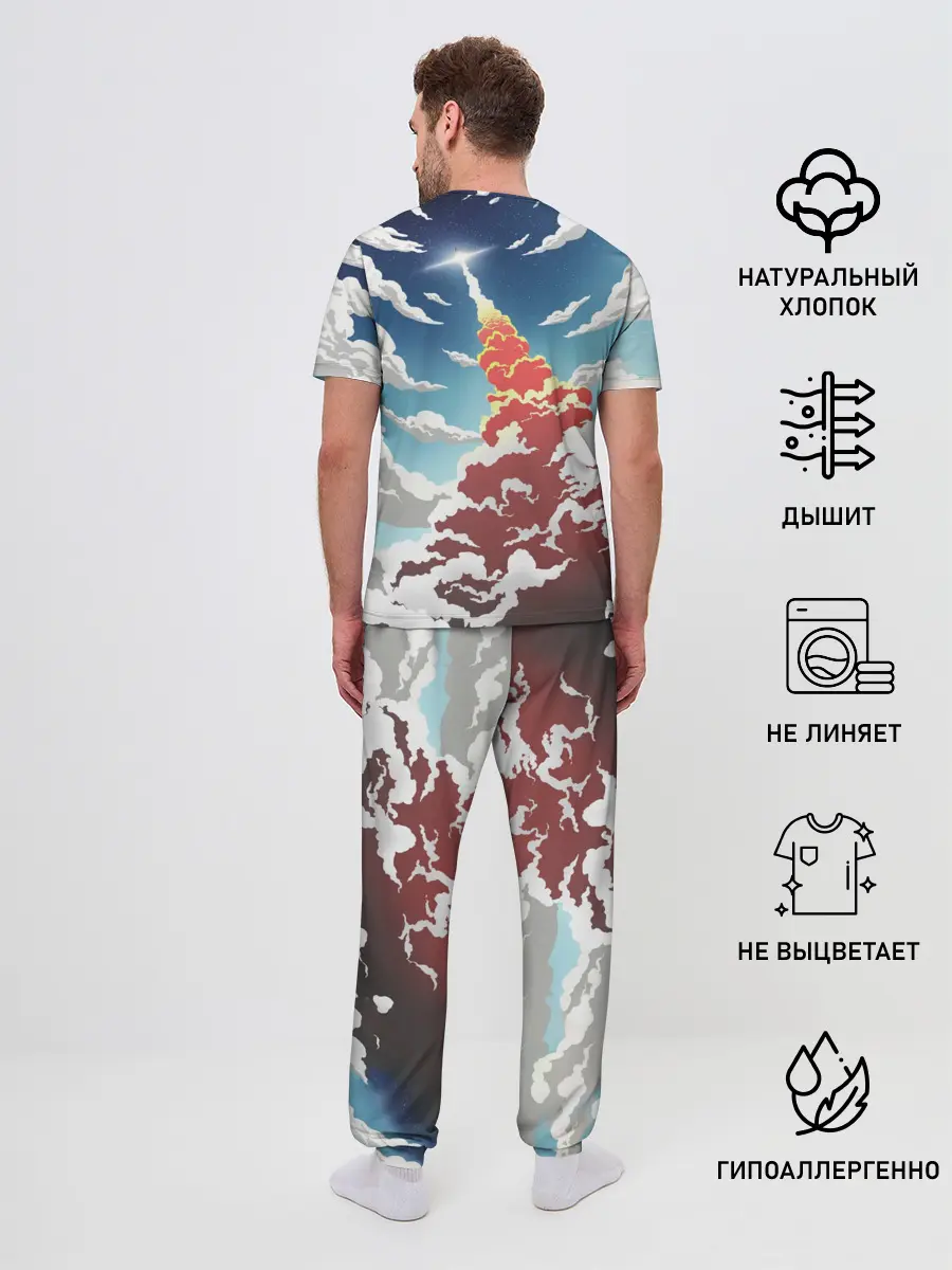 Мужская пижама с брюками / Ракета | SpaceX