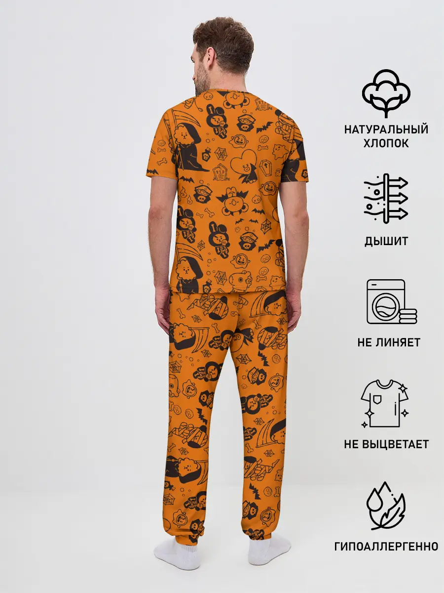 Мужская пижама с брюками / Spooky Halloween BT21 | BTS