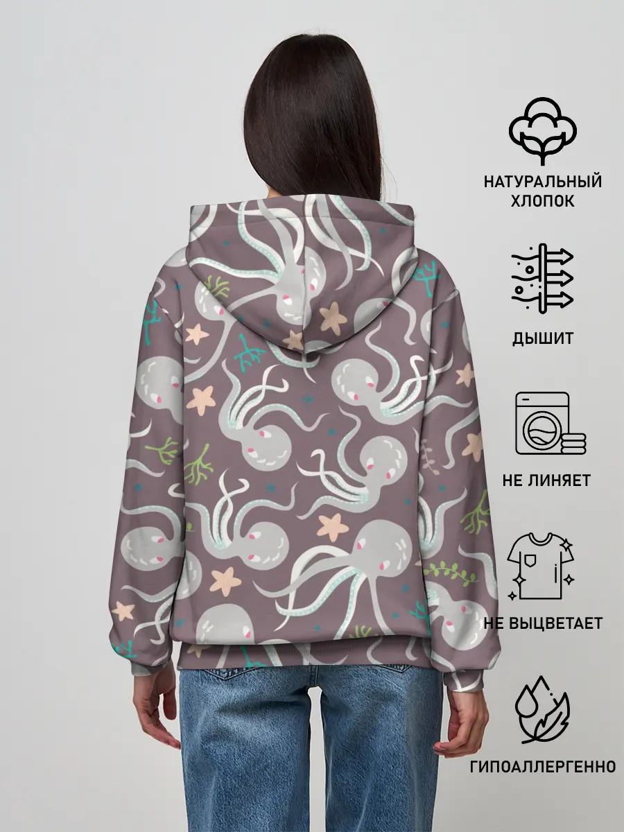 Женское худи / Осьминоги