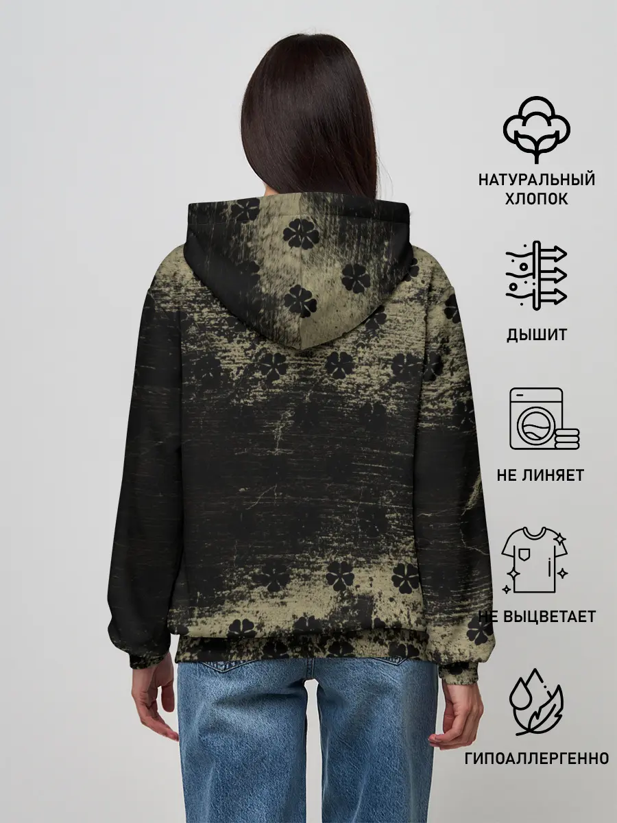 Женское худи / Золотой Рассвет Чёрный клевер