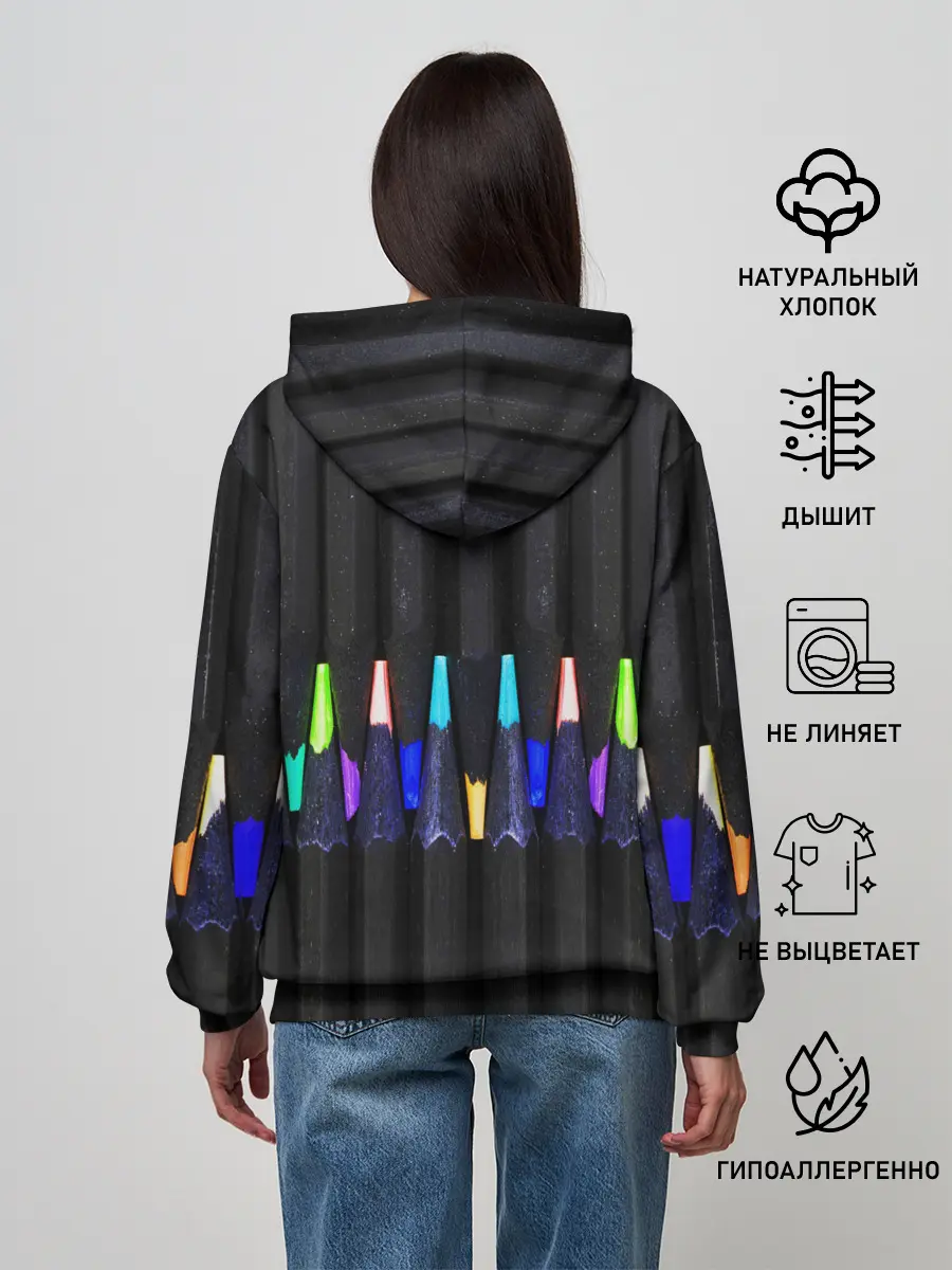 Женское худи / Цветные Карандаши