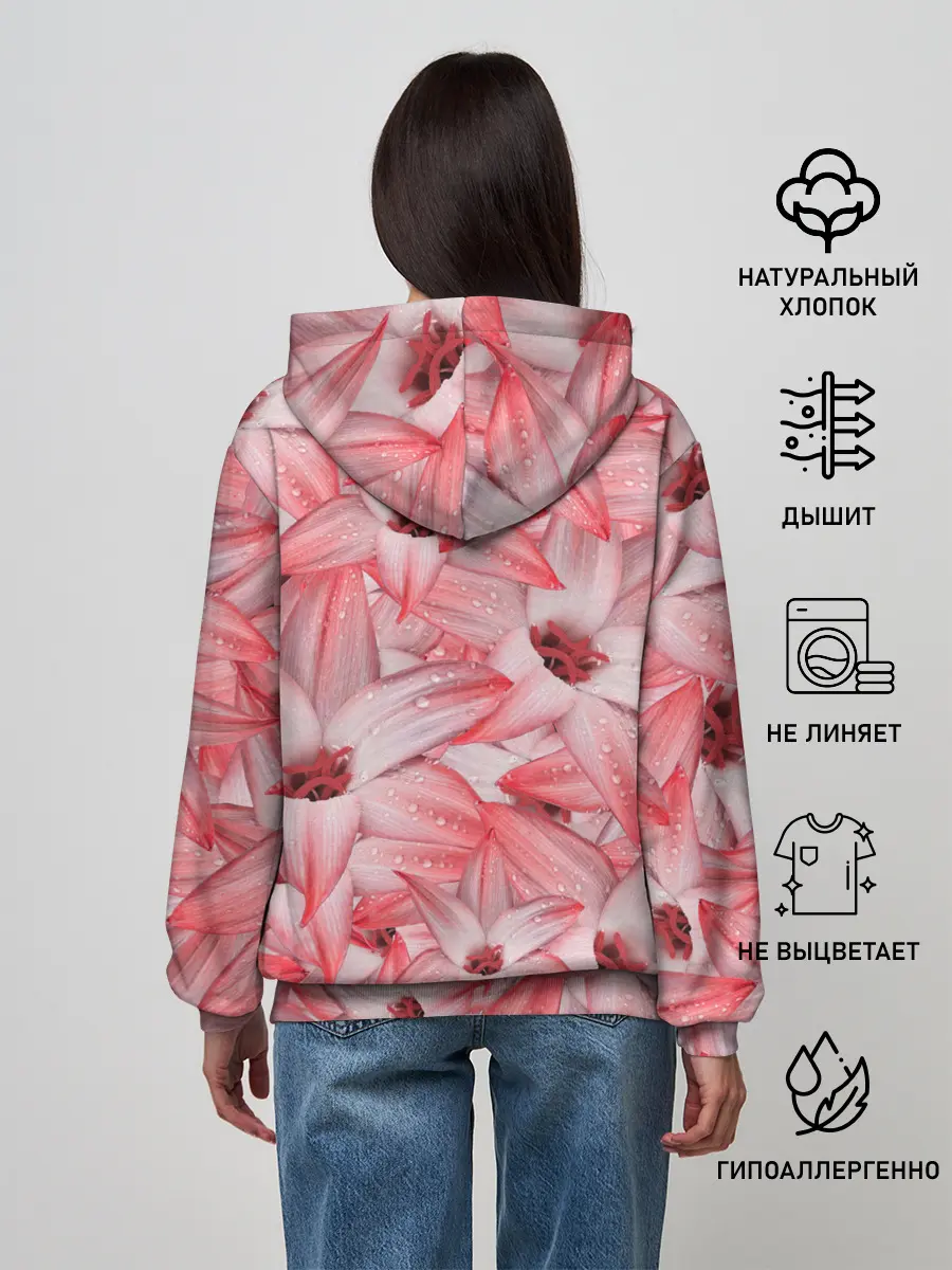 Женское худи / Красные Цветы