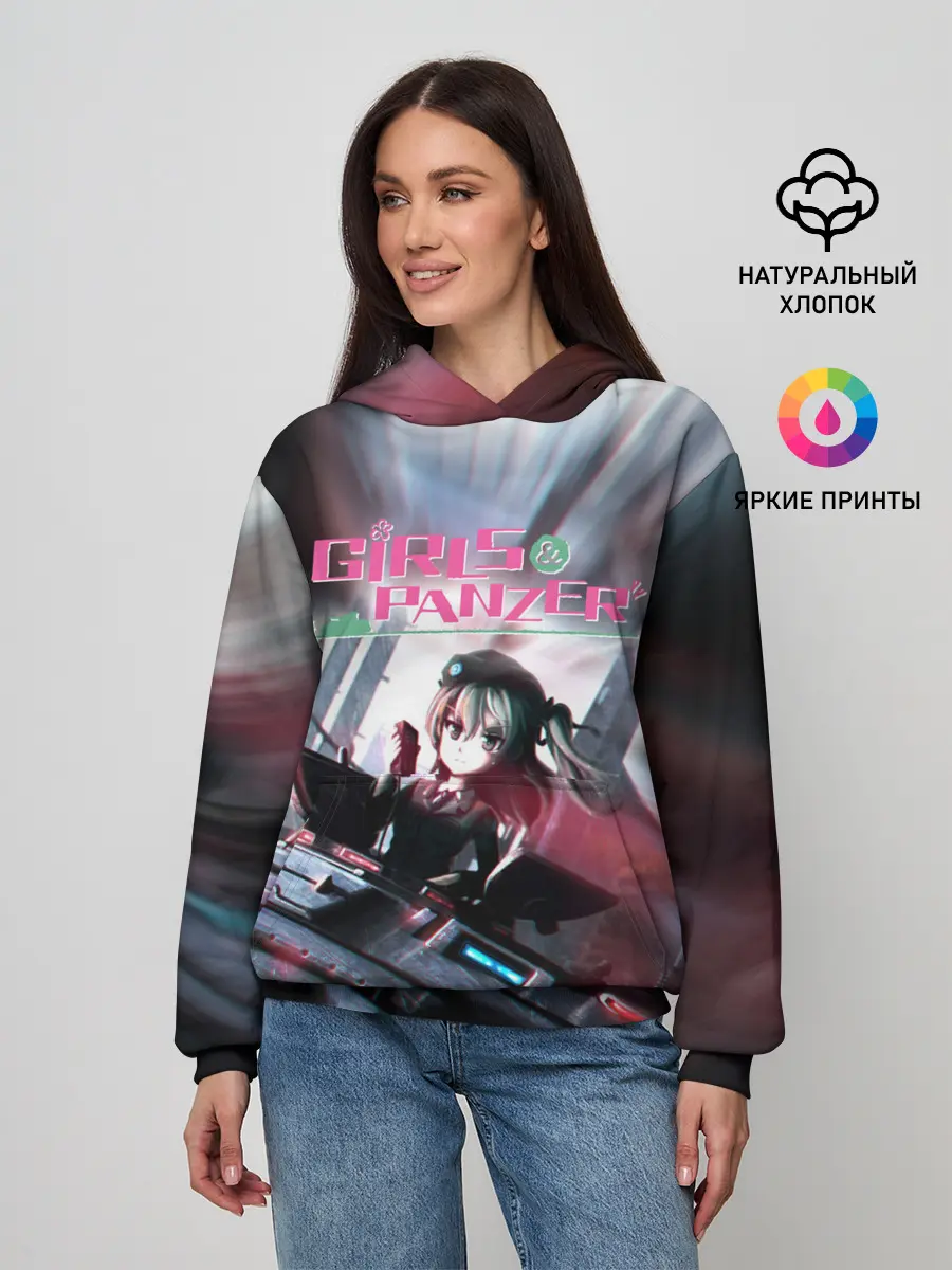 Женское худи / Девушки и танки | Арису Симада