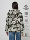 Женское худи / Белые цветы