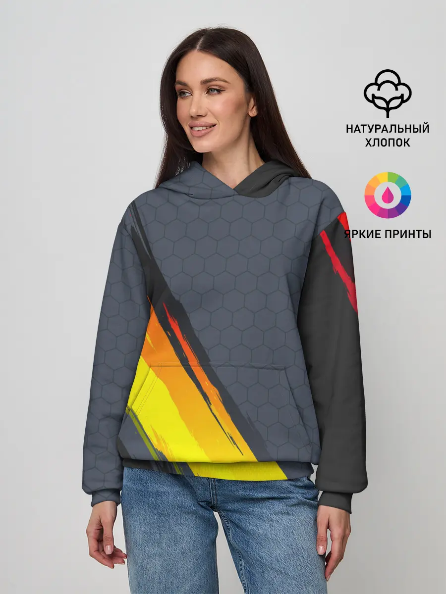 Женское худи / Gray Yellow Style