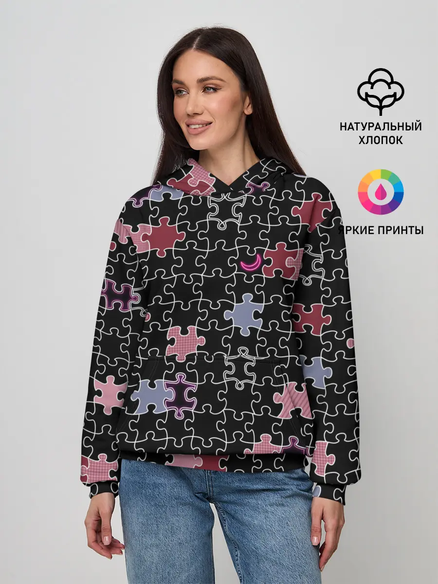 Женское худи / Пазлы Винтажный стиль