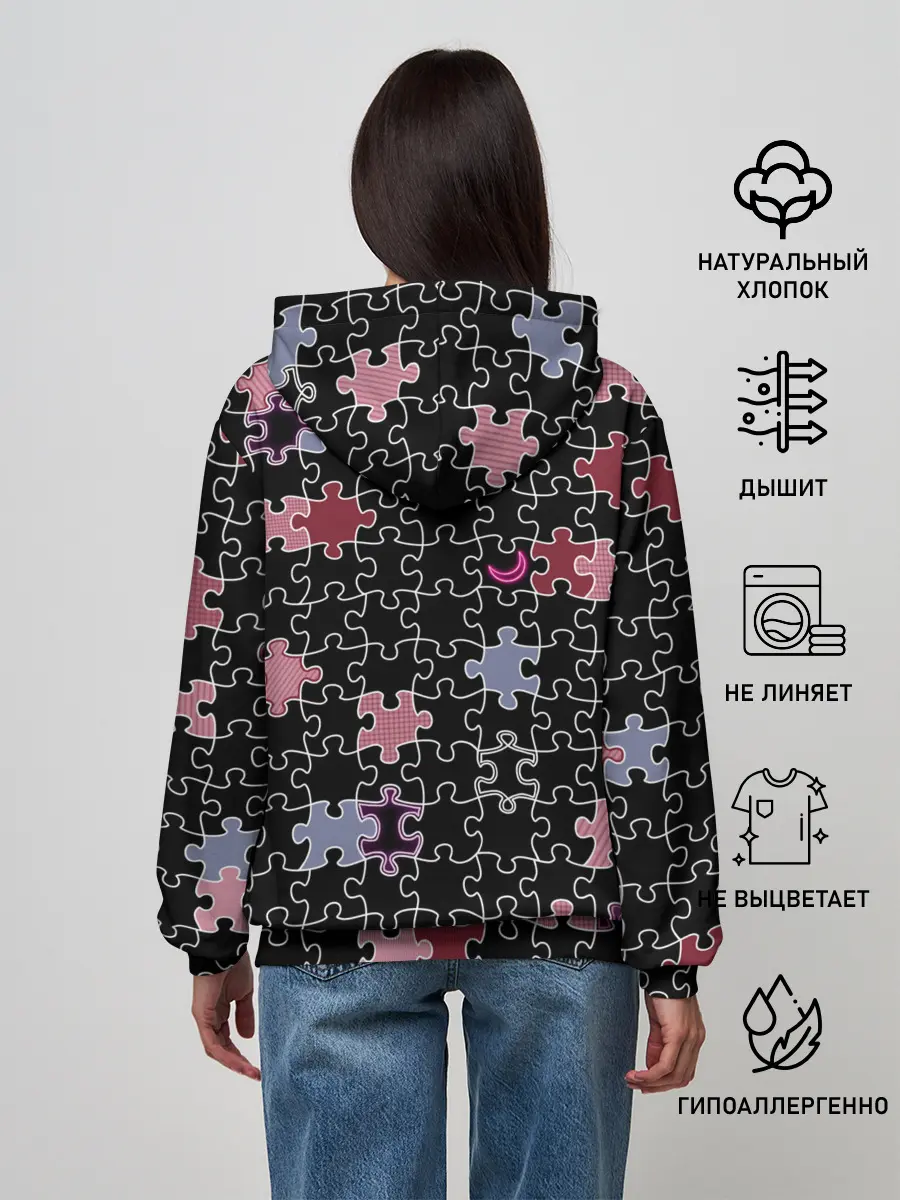 Женское худи / Пазлы Винтажный стиль