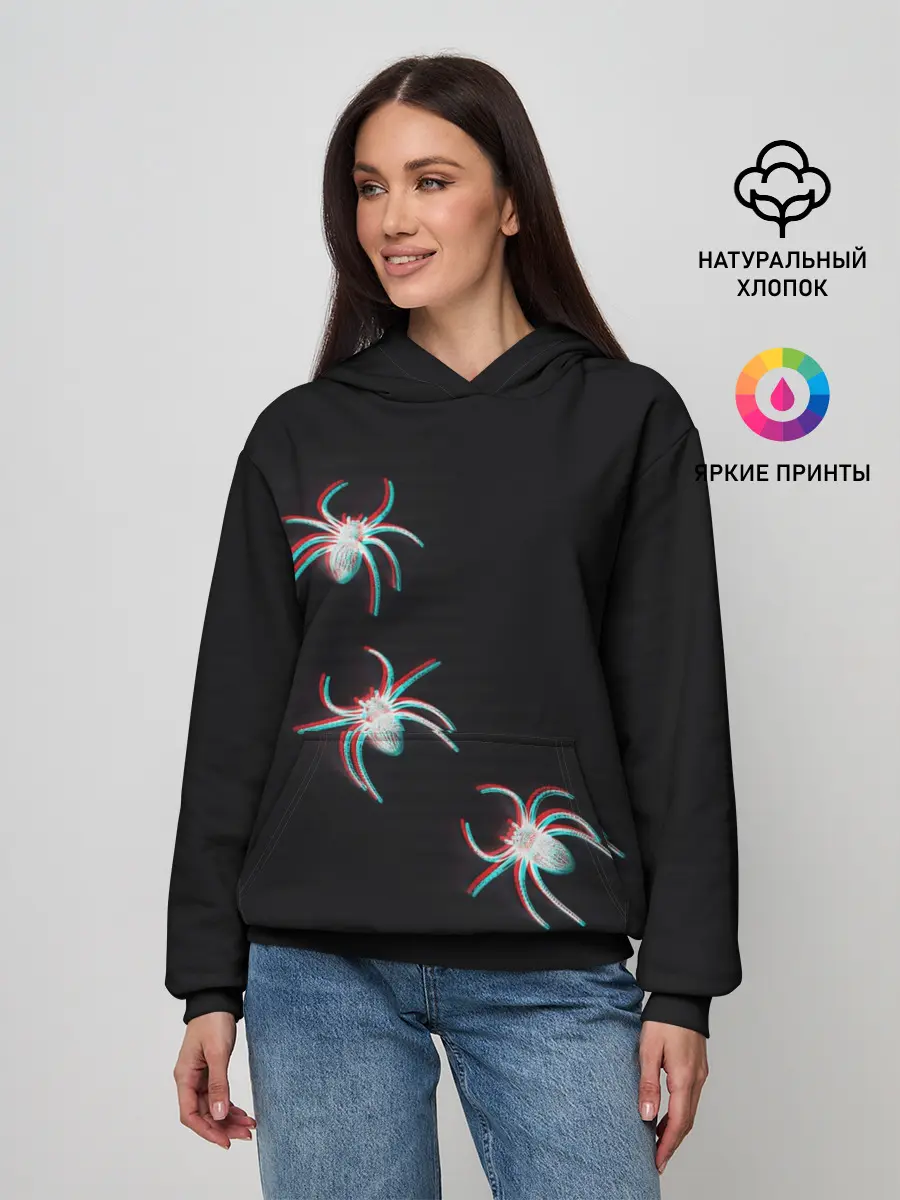 Женское худи / ПАУКИ ГЛИТЧ / GLITCH SPIDERS