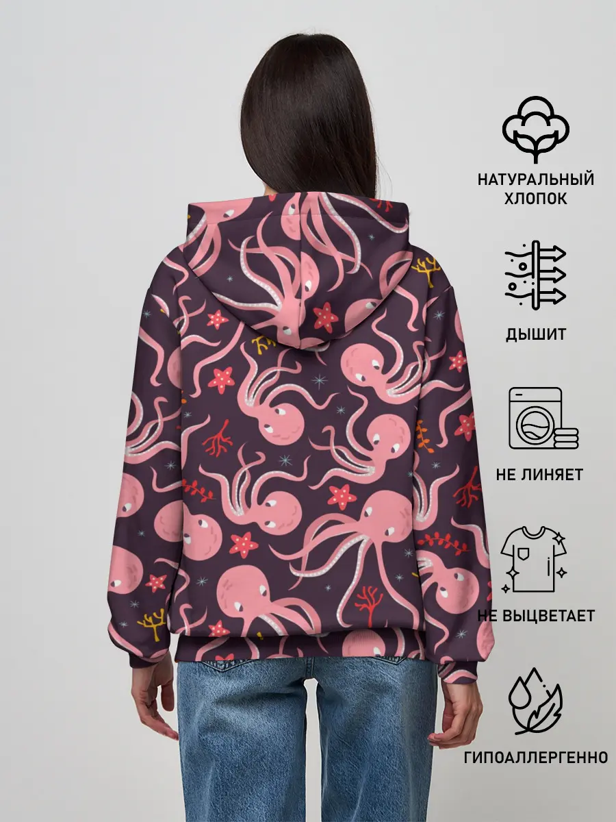 Женское худи / Осьминоги