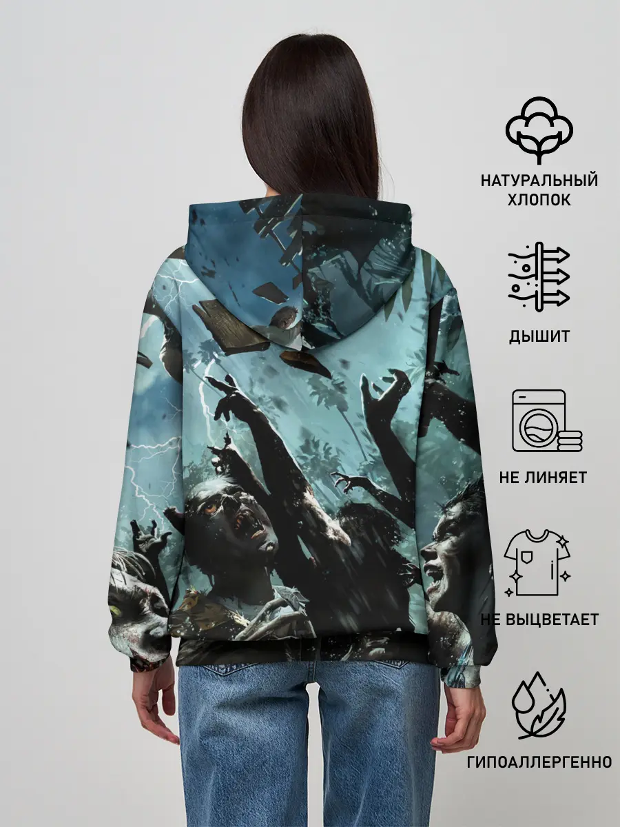 Женское худи / Толпа зомби