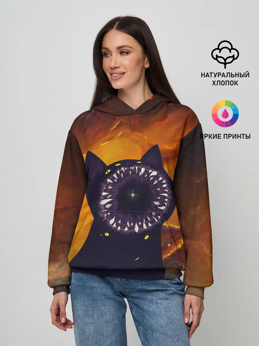 Женское худи / Космический кот | Space Cat