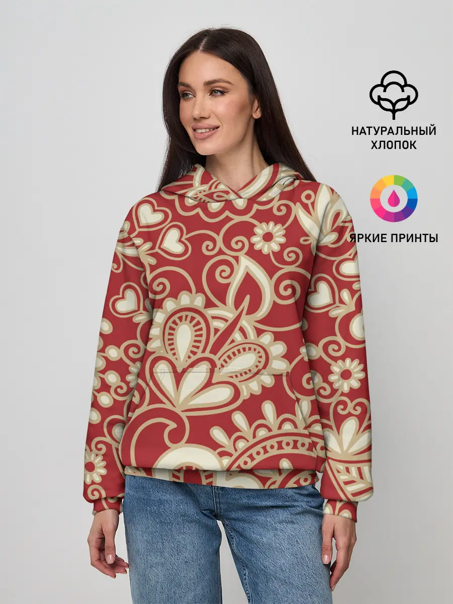 Женское худи / КрасиВая ХохЛома