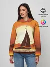 Женское худи / Кораблик на закате