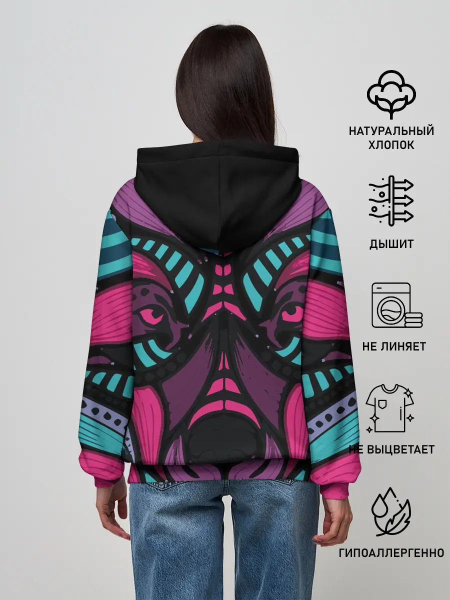 Женское худи / Морда волка