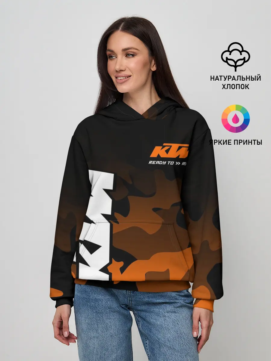 Женское худи / KTM MOTORCYCLES / КТМ МОТОЦИКЛ