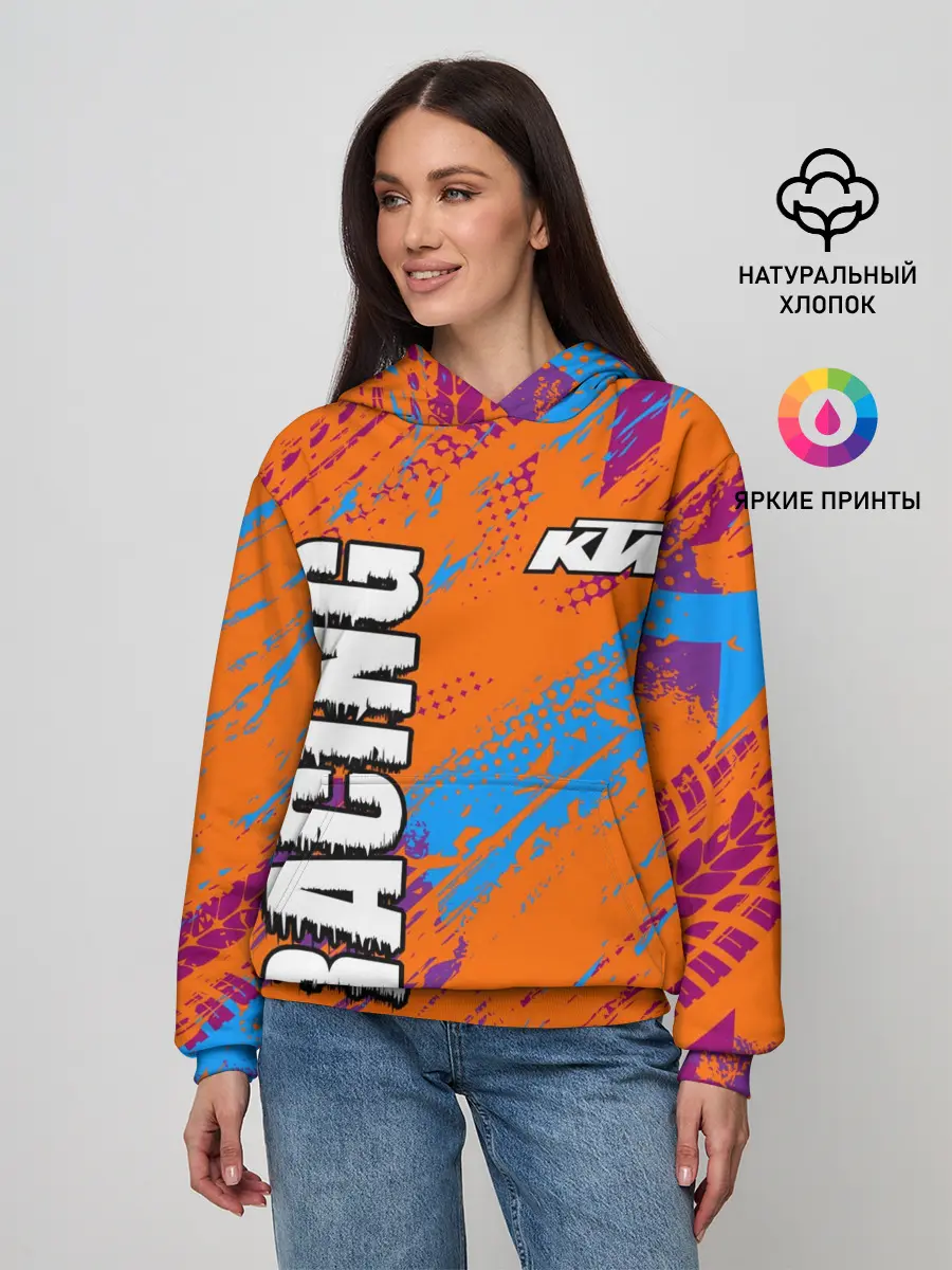 Женское худи / KTM MOTORCYCLES / КТМ МОТОЦИКЛЫ
