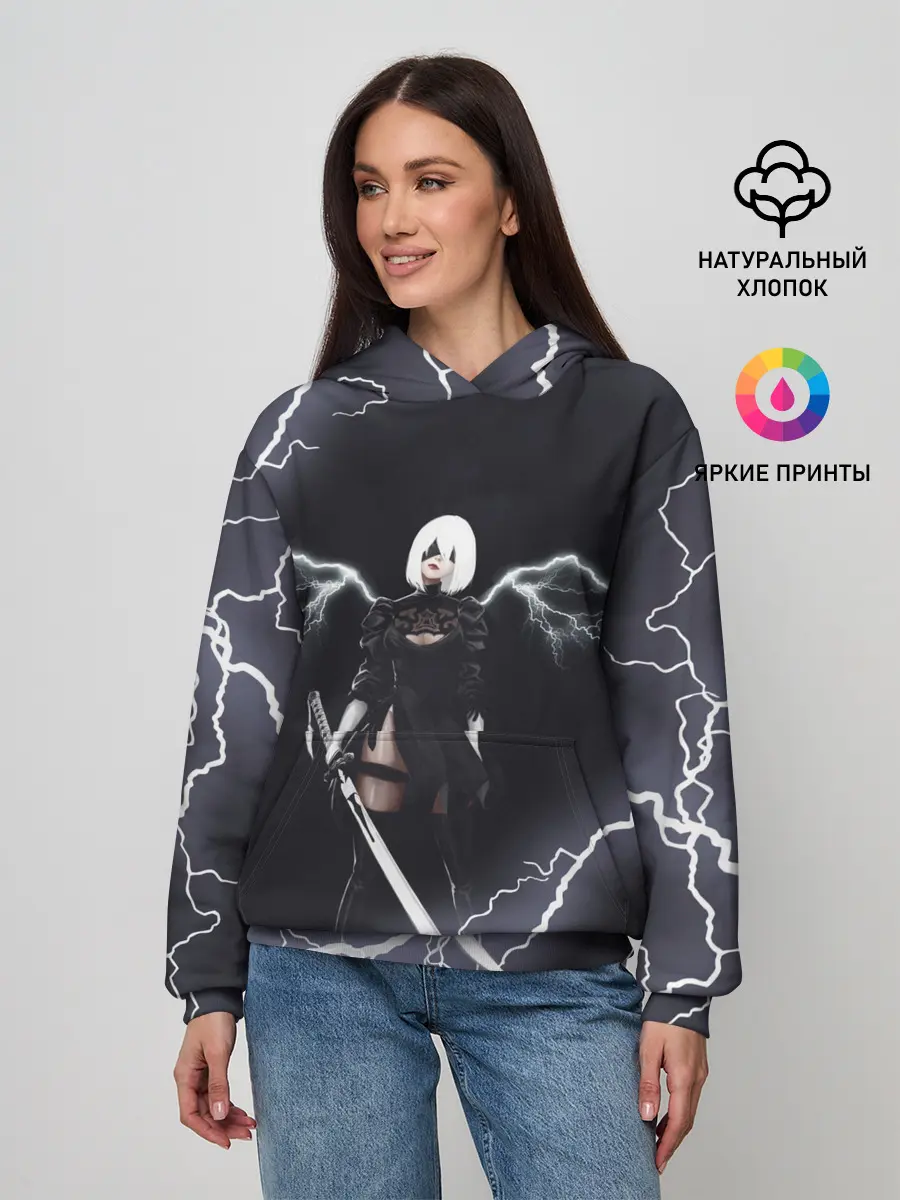 Женское худи / Nier Automata | 2b Light