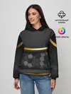 Женское худи / 3D ТЕМНАЯ БРОНЯ С ЗОЛОТОМ