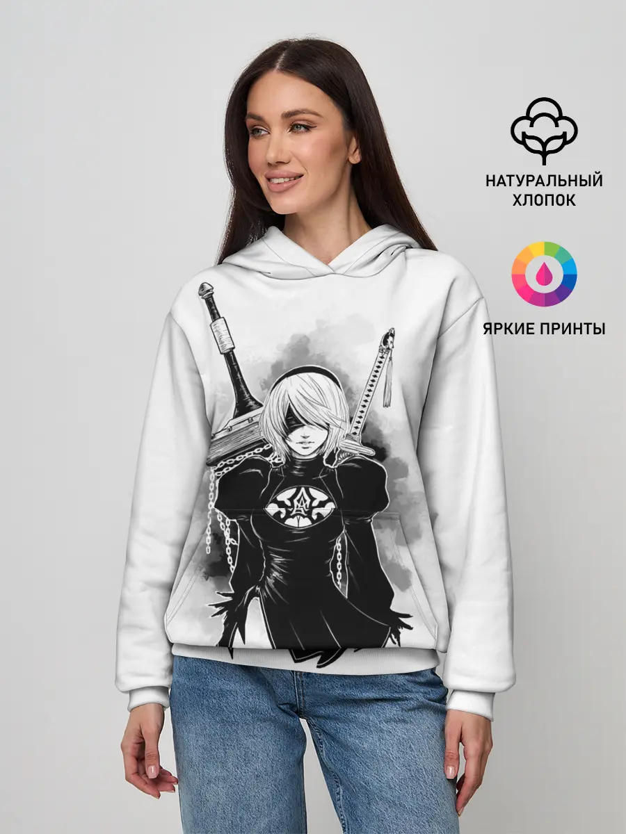 Женское худи / 2B | Nier Automata