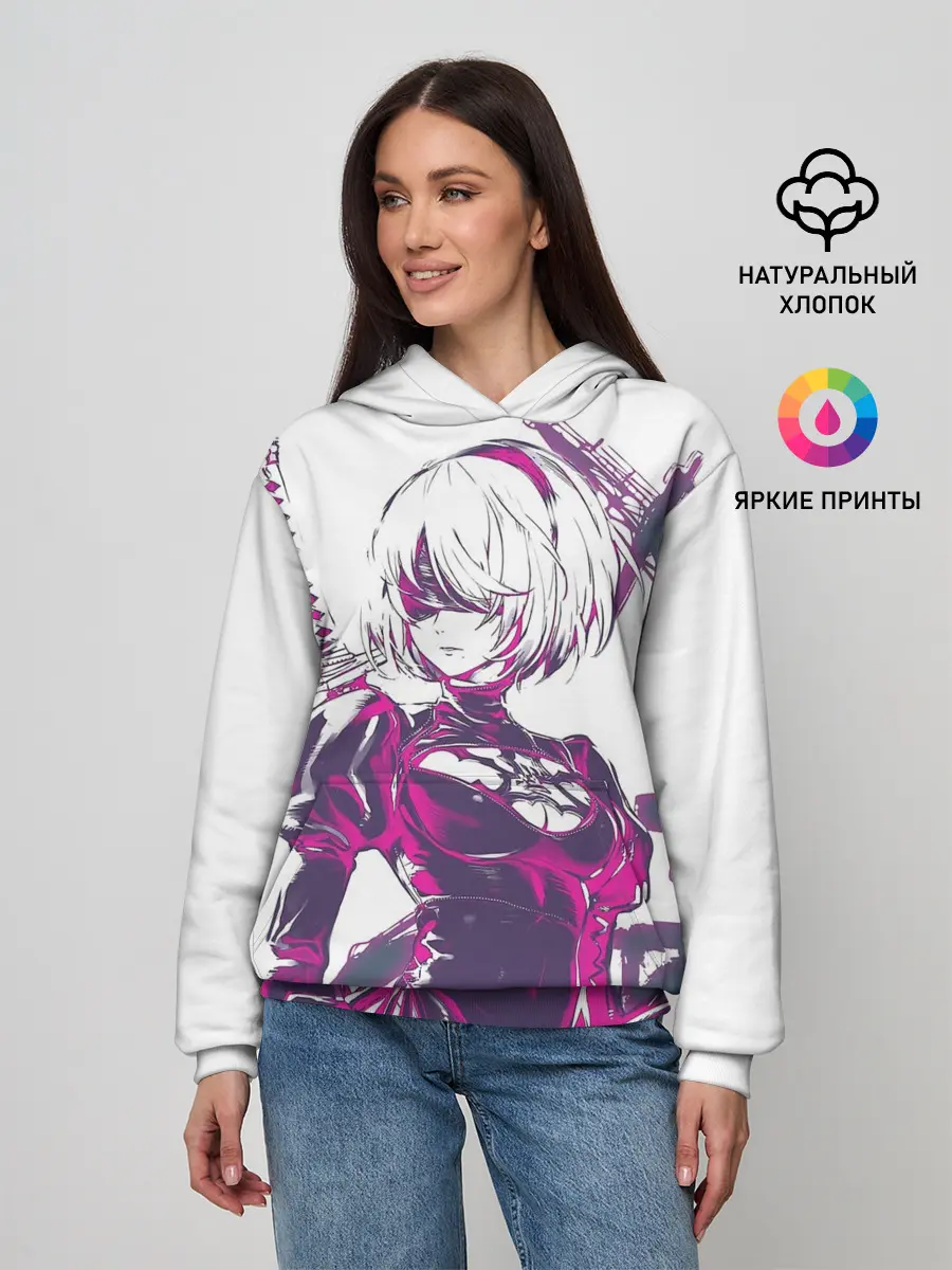 Женское худи / 2B | NEON | НЕОН