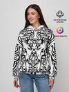 Женское худи / ТАТУ ЧЕРНО БЕЛОЕ УЗОР