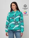 Женское худи / Дельфины в море