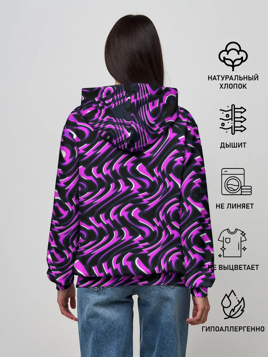 Женское худи / Фиолетовые молнии