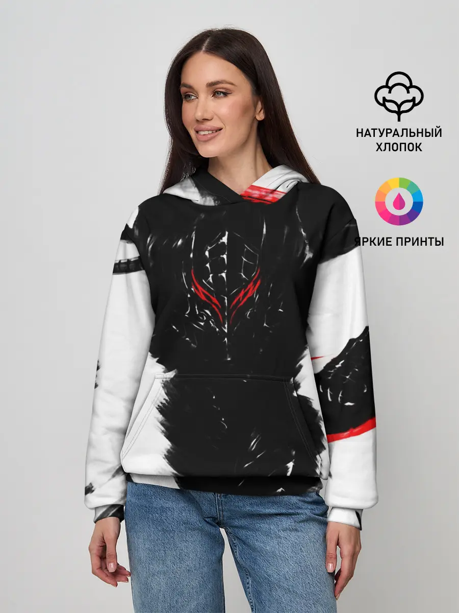 Женское худи / БЕРСЕРК ч/б