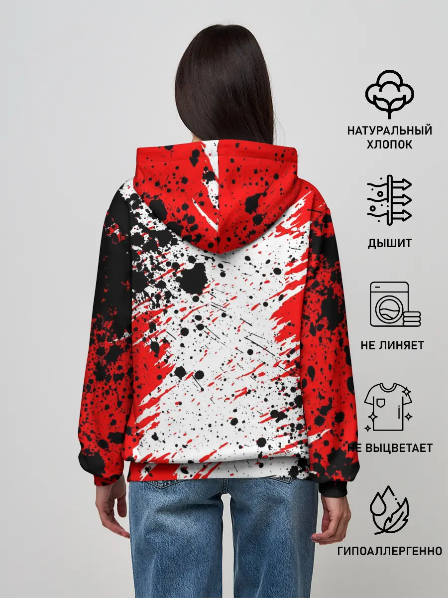 Женское худи / БЕРСЕРК краска брызги
