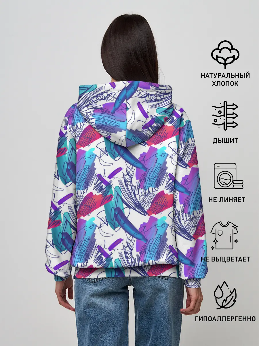 Женское худи / Абстракция пятна краски